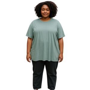 SKIMS Unisex Cotton Jersey T-Shirt 5X Teal Blue | Oversized Fit | New with Tags